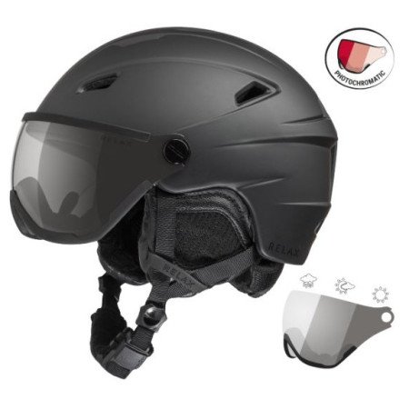 Casco de esquí Relax Stealth Photo negro černá / crystal