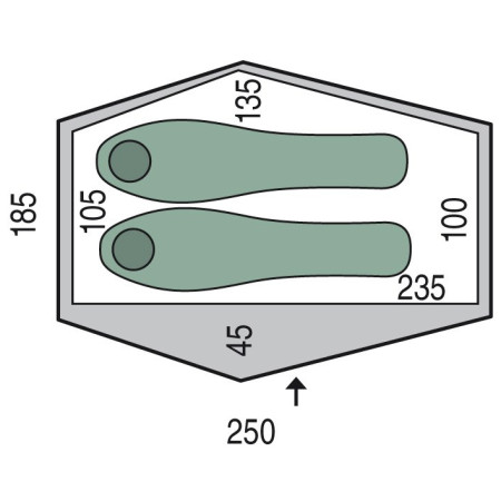 Tienda ligera para 2 personas Pinguin Echo 2