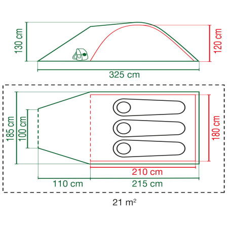 Tienda de campaña Coleman Darwin 3+ 2022