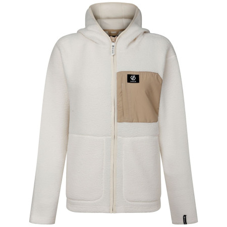 Sudadera funcional de mujer Dare 2b Womens Firn Hooded Borg blanco Egret