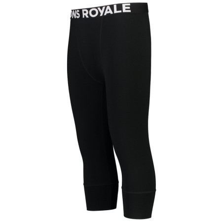 Calzoncillos de hombre Mons Royale Cascade Merino Flex 200 3/4 Legging negro Black
