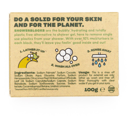 Gel de ducha Totally Solid Solid Shower Gel EO Range - Lemon & Rosemary