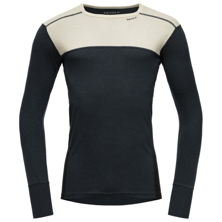 Camiseta funcional de hombre Devold Lauparen Merino 190 Shirt Man negro/blanco RAW WHITE/INK/BLACK