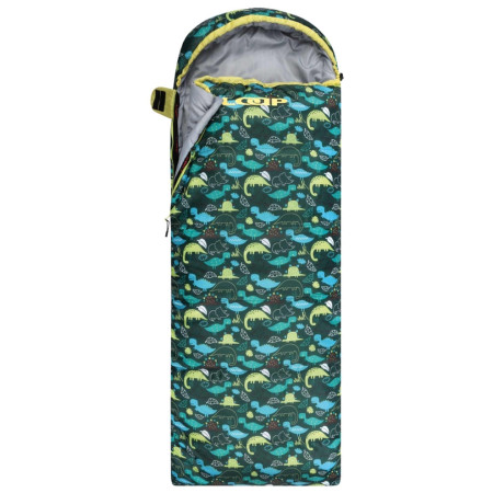 Saco de dormir para niños Loap Fiemme Dinos verde