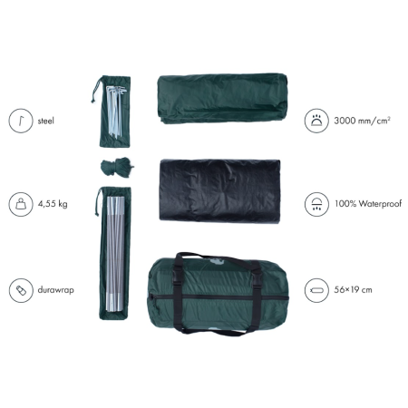 Tienda de campaña Zulu Dome 3 Plus Black