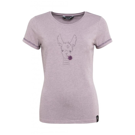 Camiseta de mujer Chillaz Saile Happy Alpaca 2022 rosa purple melange