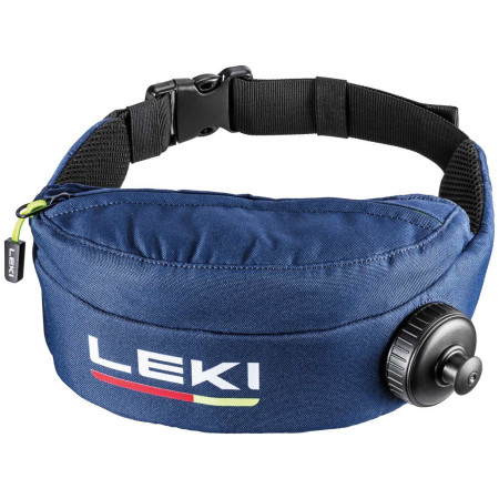 Riñonera de carrera Leki Drinkbelt Thermo Compact azul dark denim-poppy red-dawn blue