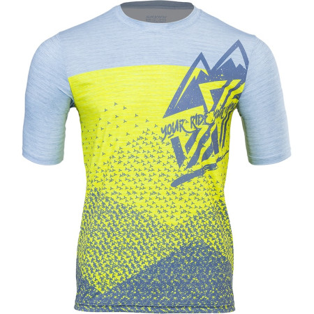 Maillot de ciclismo de hombre Silvini Denno 2023 azul/amarillo blue-neon