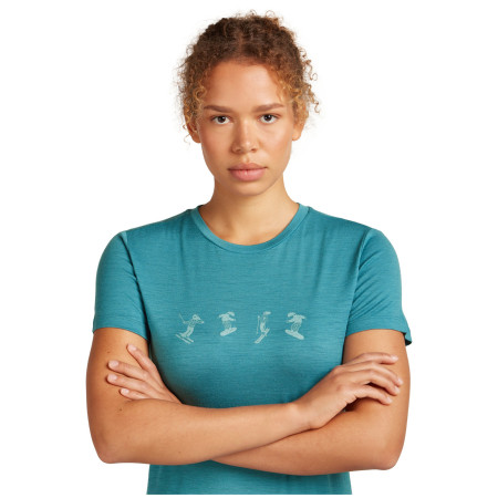 Camiseta de mujer Icebreaker Women Merino 150 Tech Lite SS Tee Snow Day