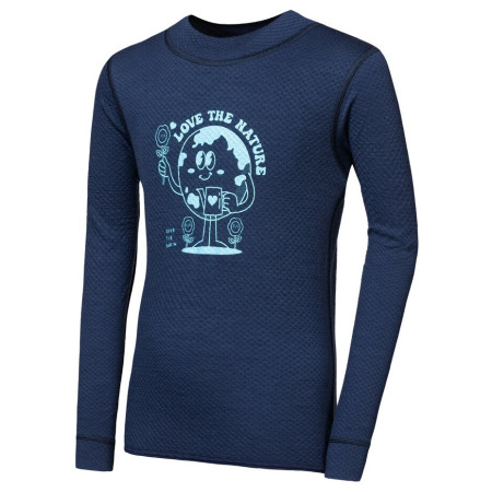 Camiseta funcional para niños Sensor Merino DF Planet Deep Blue azul oscuro Deep Blue