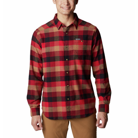 Camisa de hombre Columbia Cornell Woods™ Flannel Long Sleeve Shirt 2022 rojo Red Jasper Buffalo Check