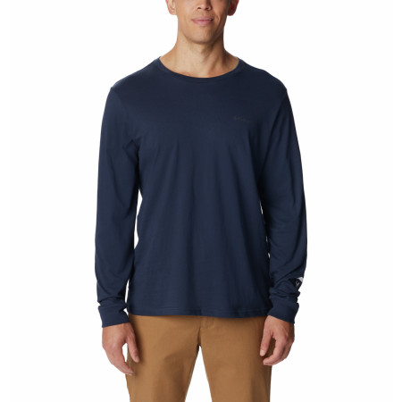 Camiseta de hombre Columbia CSC Basic Logo™ LS Sleeve azul oscuro Collegiate Navy, CSC Sleeve Logo