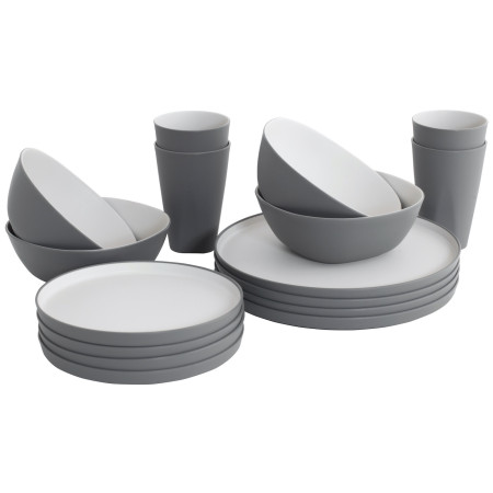 Vajilla Outwell Gala 4 Person Dinner Set gris Grey Mist