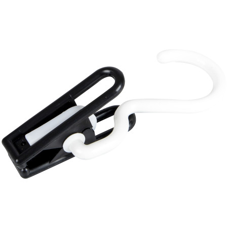 Juego de ganchos Bo-Camp Clothes peg with hook - 6ks negro/blanco