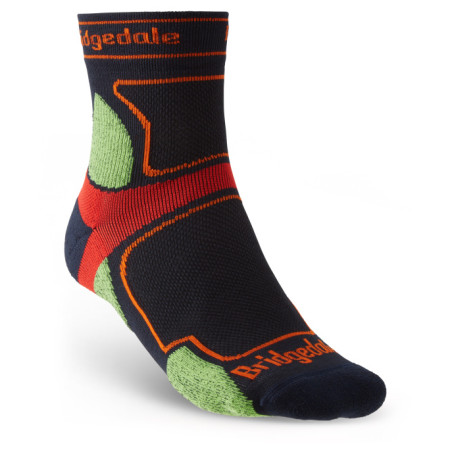 Calcetines de hombre Bridgedale Trail Run UL T2 CS 3/4 Crew negro/verde Navy/