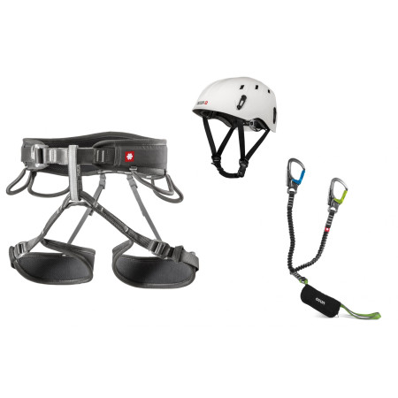 Juego de vía ferrata Ocún Via Ferrata Twist Pail set gris