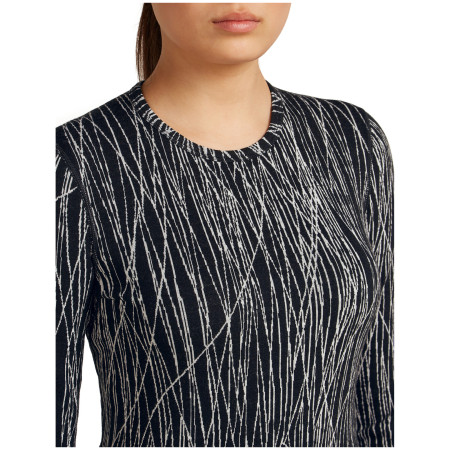 Camiseta funcional de mujer Icebreaker Women Merino 260 Tech Vertex LS Crewe Delta Lines AOP