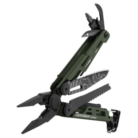 Cuchillo multiuso Leatherman Signal Green Topo