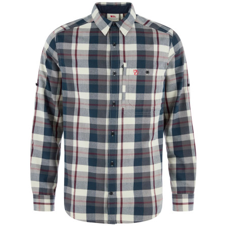 Camisa de hombre Fjällräven Fjällglim Regular Shirt M azul Dark Navy-Chalk White