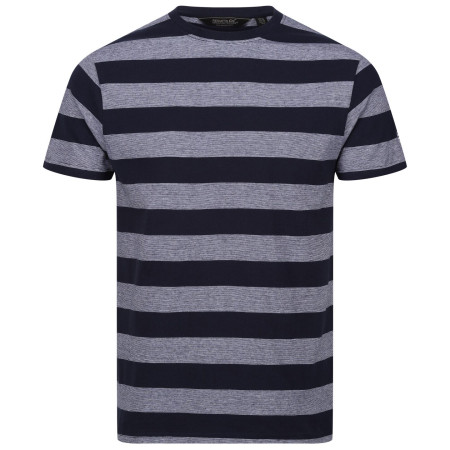 Camiseta de hombre Regatta Ryeden gris Navy/WhitStr