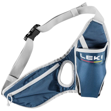 Riñonera de carrera Leki Drinkbelt azul/blanco dark denim-poppy red-dawn blue
