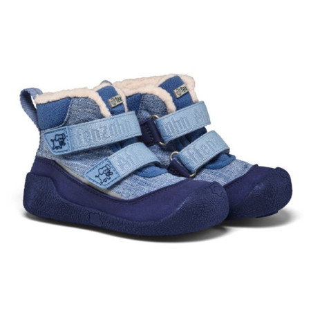 Botas de invierno para niños Affenzahn Prewalker Midboot Vegan Snuggy Elephant azul Elephant