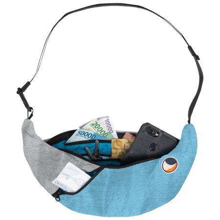 Riñonera Ticket to the moon Upcycled Sling Bag azul/gris Sky Blue / Frosty Grey