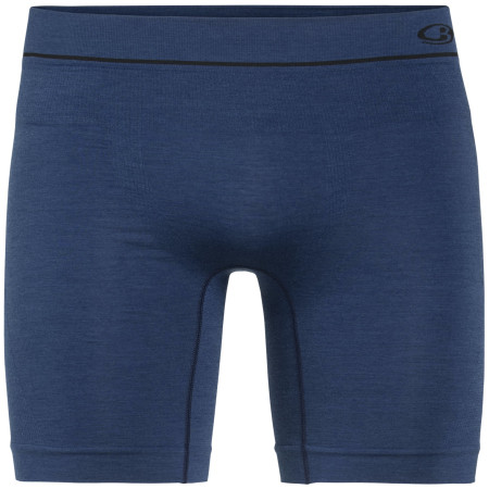 Calzoncillos bóxer para hombre Icebreaker Anatomica Seamless Long Boxers azul oscuro EstateBlue