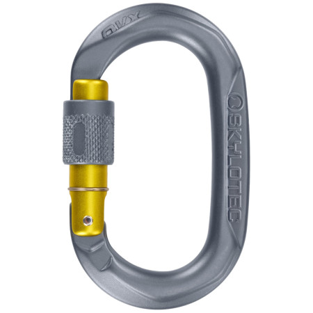 Mosquetón Skylotec OVX SG (screw gate) gris/amarillo Anthracite/Mustard