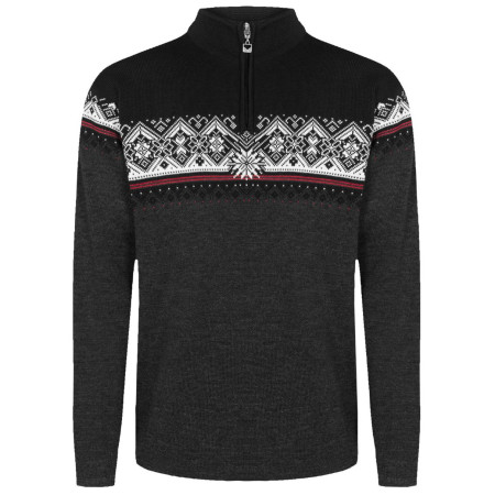 Jersey de hombre Dale of Norway Moritz Masc Sweater negro Darkcharcoal Raspberry Black