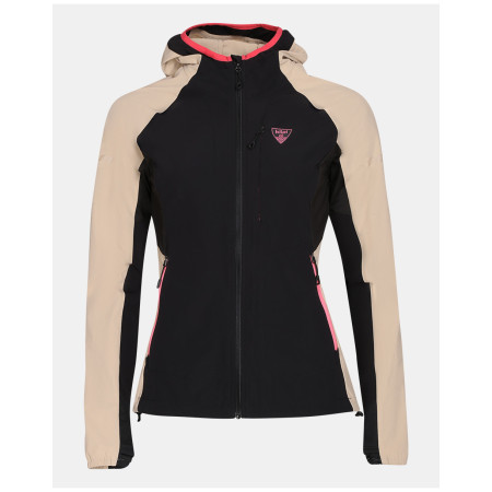 Chaqueta softshell de mujer Kilpi Baleo-W negro/beige BEG