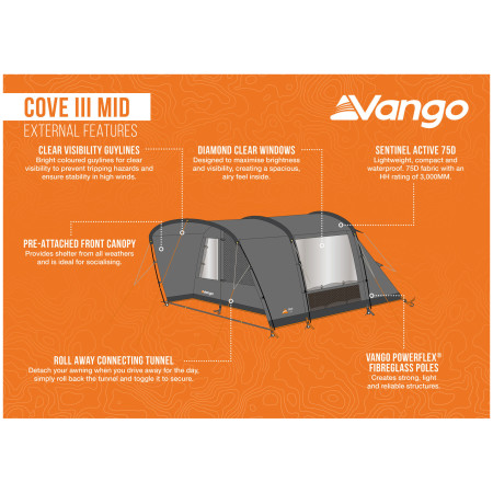 Carpa de autocaravana/furgoneta Vango Cove III Mid