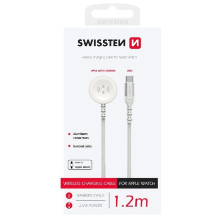 Cable de carga y datos Swissten Wireless charging cable for Apple Watch 1,2 m