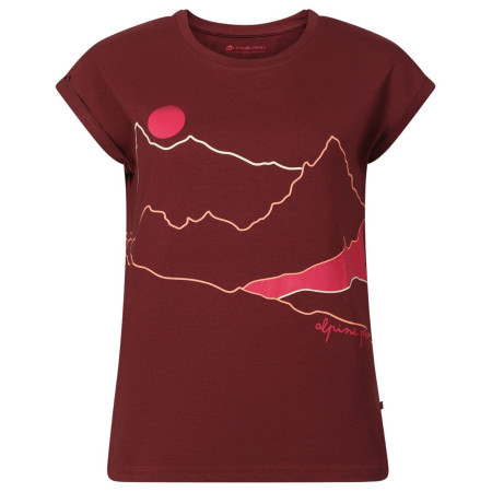 Camiseta de mujer Alpine Pro Nogera burdeos WINETASTING VARIANTA PA