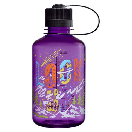 Botella Nalgene Narrow Mouth Wild Expressions 500 ml violeta Purple 'Look Up'