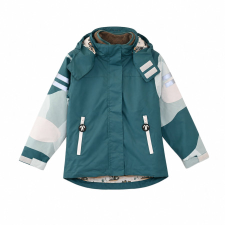 Chaqueta para niños DucKsday Detachable Fleece Jacket Breeze verde Dark Green
