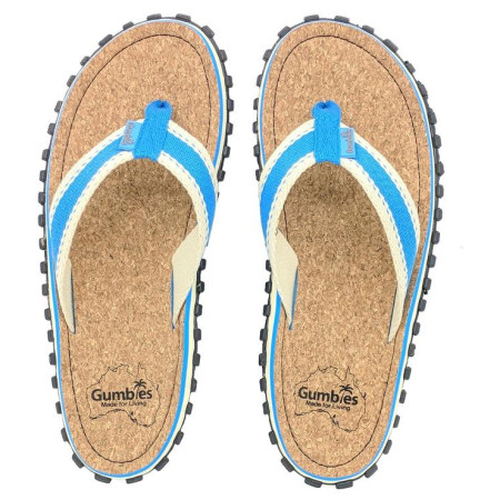 Chanclas Gumbies Corker Natural Cork - Blue azul