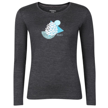 Camiseta funcional de mujer Progress Hela "Cone" gris šedý melír