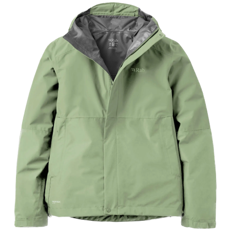 Chaqueta de mujer Rab Downpour Jacket Wmns verde