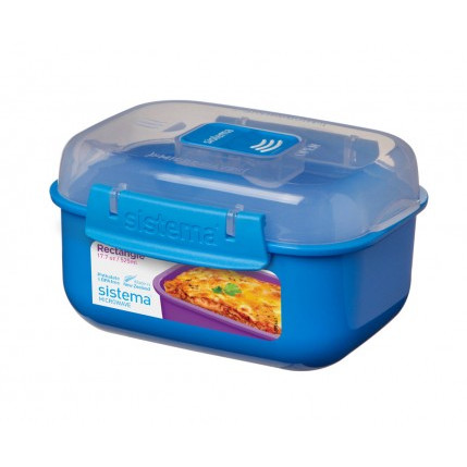 Caja de alimentos Sistema Rectangle 525ML azul