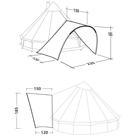 Extensión de carpa Robens Front Porch