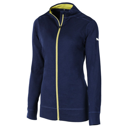 Sudadera de mujer Zulu Merino Full Zip azul Navy