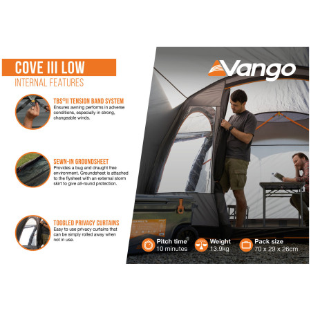 Carpa de autocaravana/furgoneta Vango Cove III Low