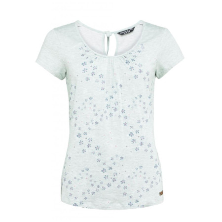 Camiseta de mujer Chillaz Hide The Best Flower blanco/azul light aqua sky melange