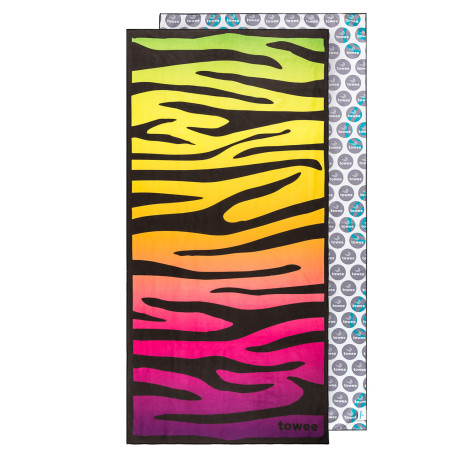 Toalla de secado rápido Towee Zebra 70x140 cm mix1 Ribs
