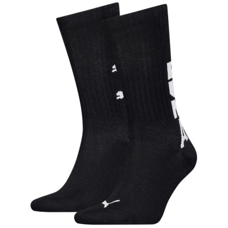 Calcetines de hombre Puma Graphic Logo Crew 2P negro black