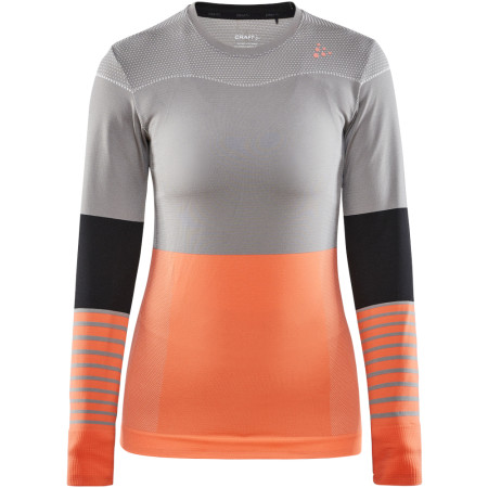 Camiseta de mujer Craft triko Fuseknit Comfort Blocked gris MonumentTrace