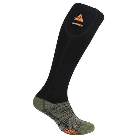Calcetines calefactables Alpenheat Fire Wool Socks negro/gris black / green