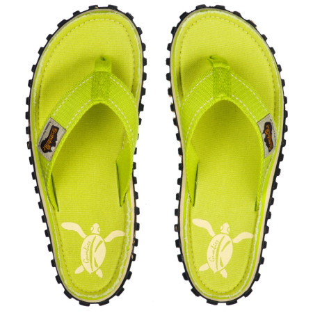 Chanclas para niños Gumbies Islander Lime Turtle amarillo Lime