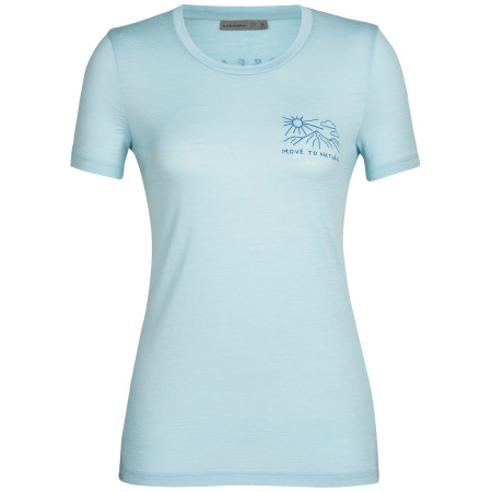 Camiseta de mujer Icebreaker Women Tech Lite II SS Tee Mountain Lake azul claro haze